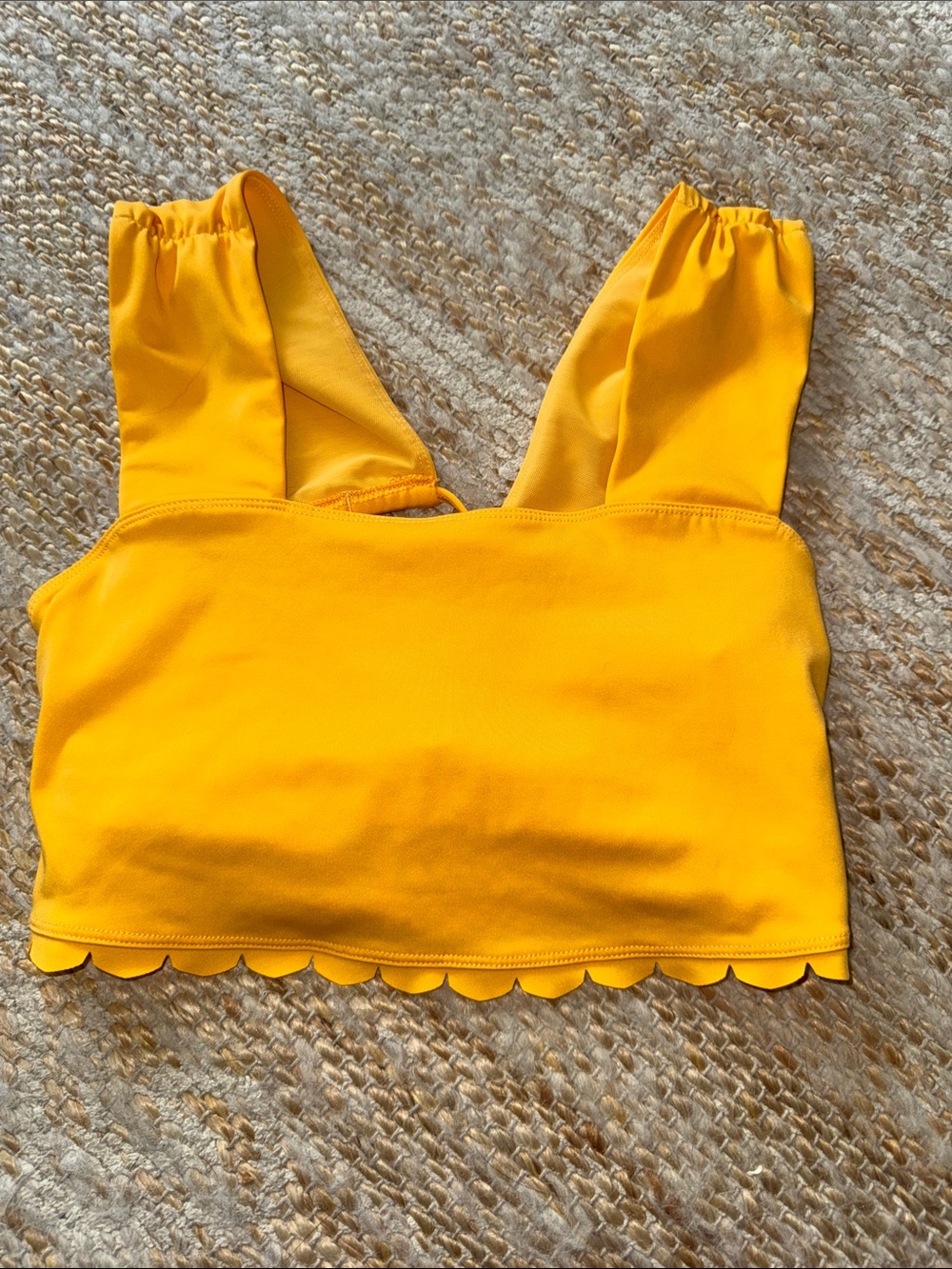 FP Movement by Free People Yellow Scallop Edge Sports Bra
